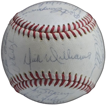 1972 World Series Champion Oakland As Signed Baseball (27 Signatures) including Jackson, Hunter and Williams.